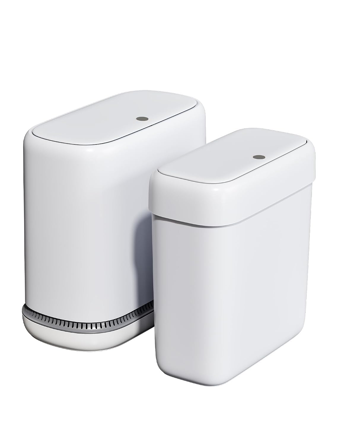 2-Pack Bathroom Trash Can with Lid, 4.8 Gal and 2.9 Gal