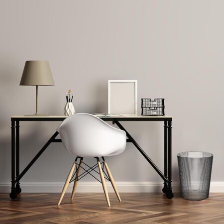 2-Gallon Transparent Grey Trash Can