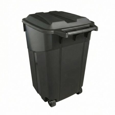 45-Gallon Outdoor Trash Can with Lockable Lid and Wheels