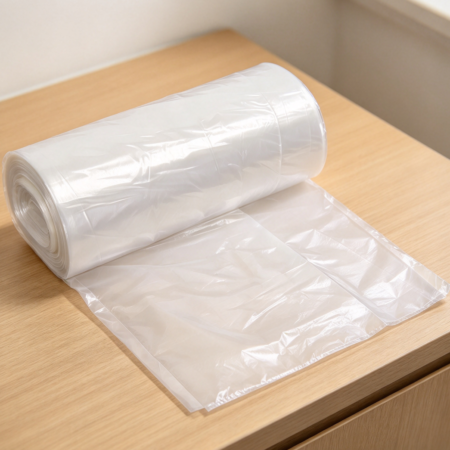55-Gallon Heavy-Duty Leak-Resistant Clear Trash Bags, 50-Count
