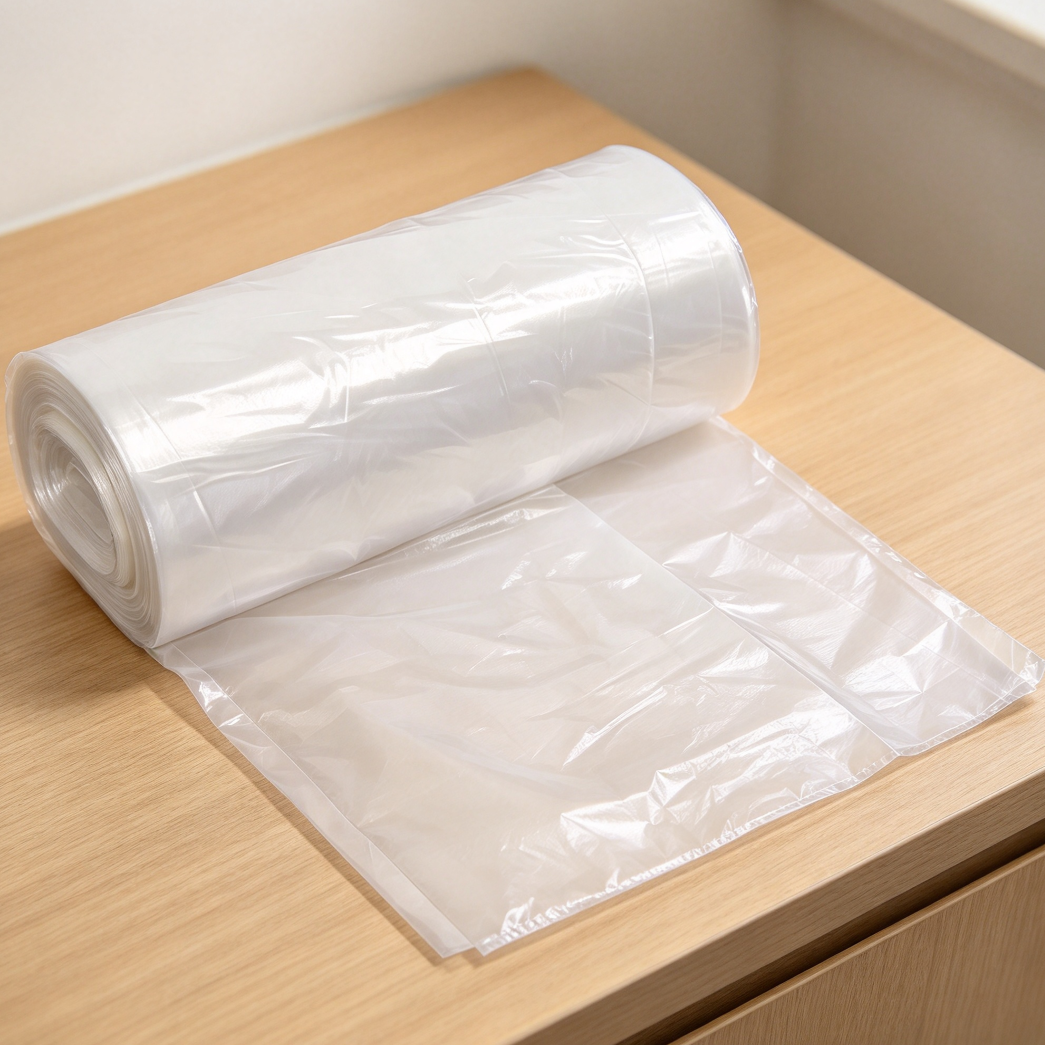 55-Gallon Heavy-Duty Leak-Resistant Clear Trash Bags, 50-Count