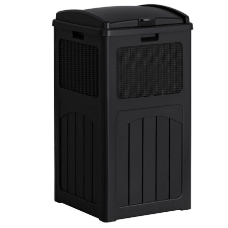 30-Gallon Resin Outdoor Trash Can with Lid