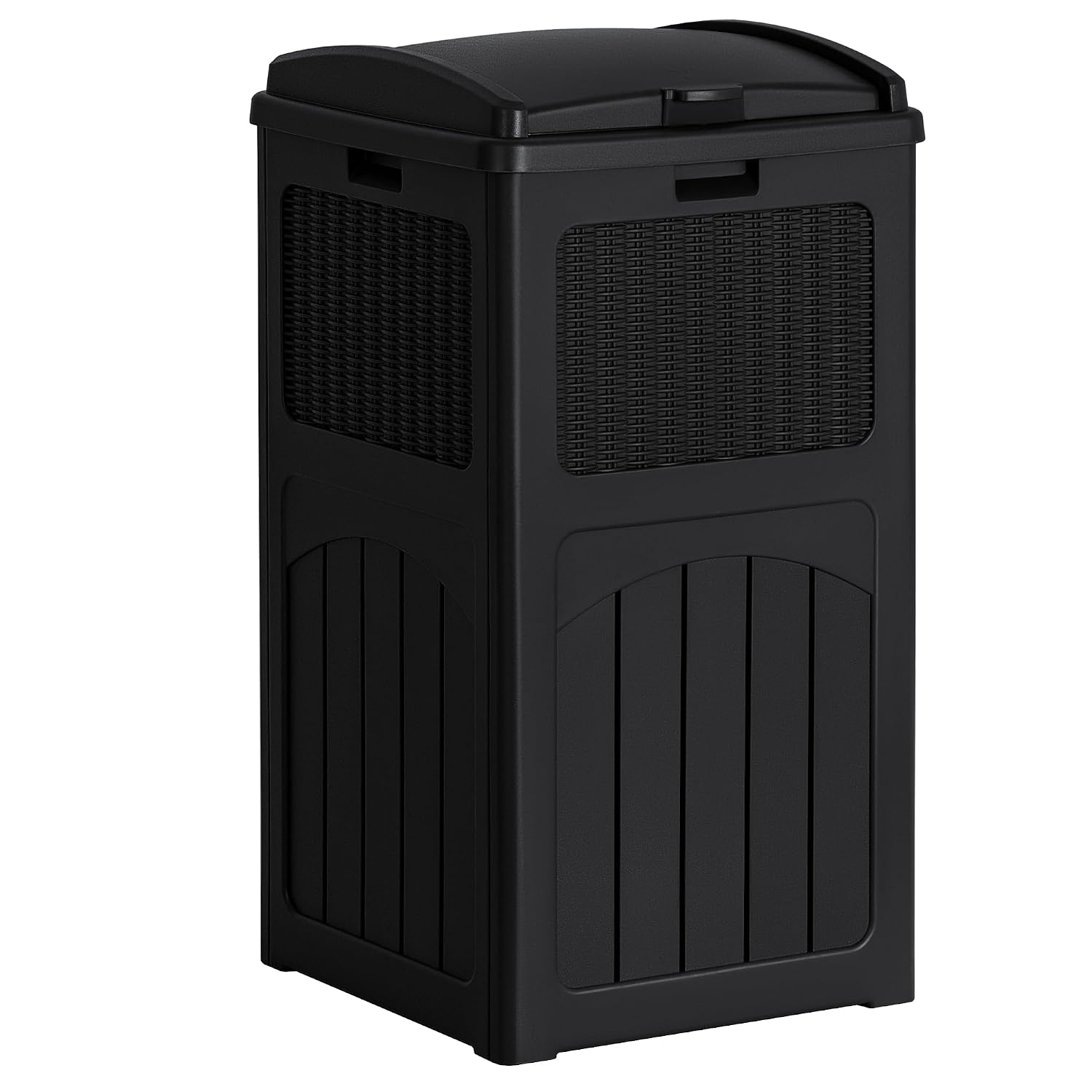 30-Gallon Resin Outdoor Trash Can with Lid
